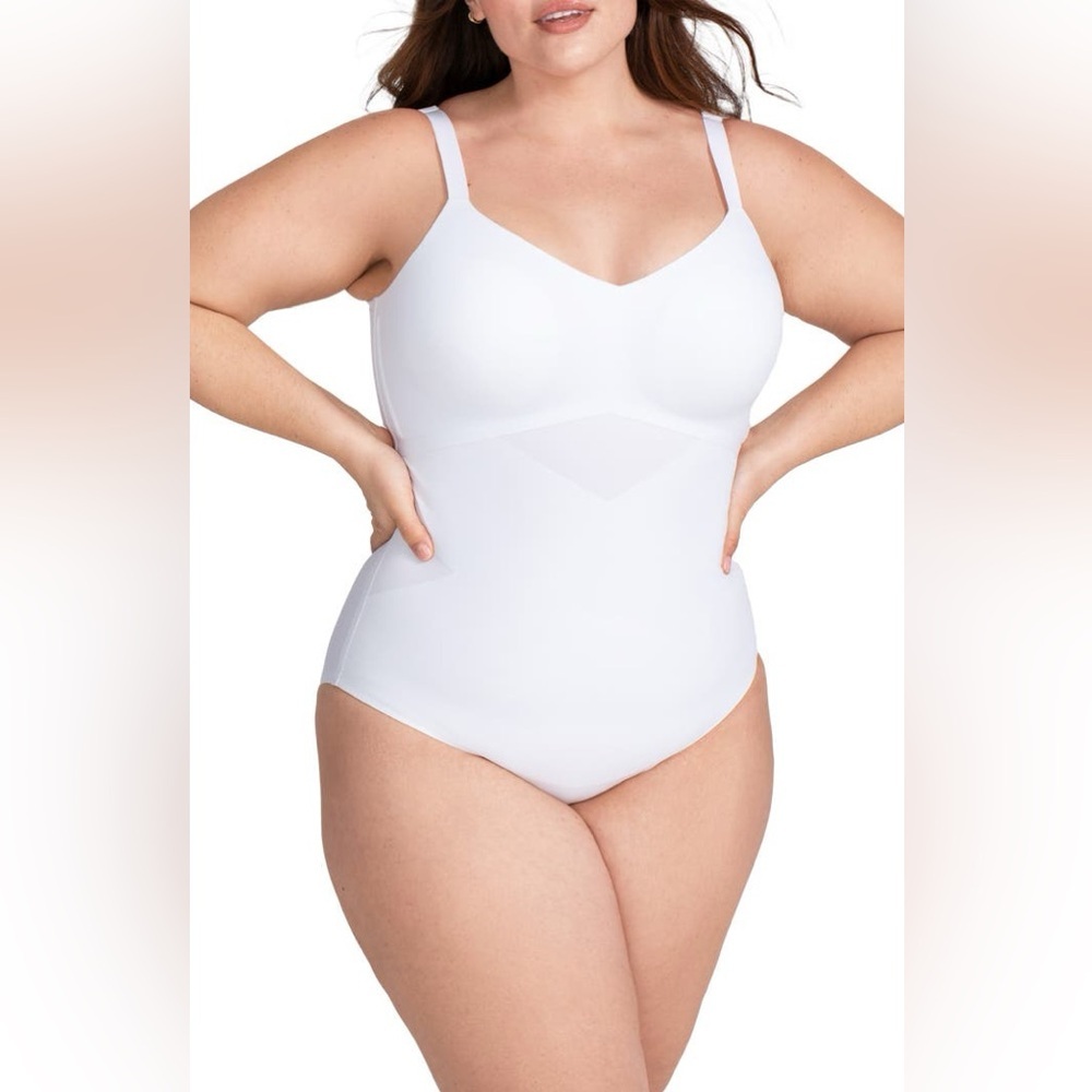 Honeylove Women's White Cami Bodysuit XL
